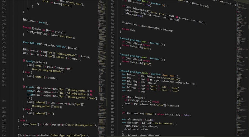 coding computer desk